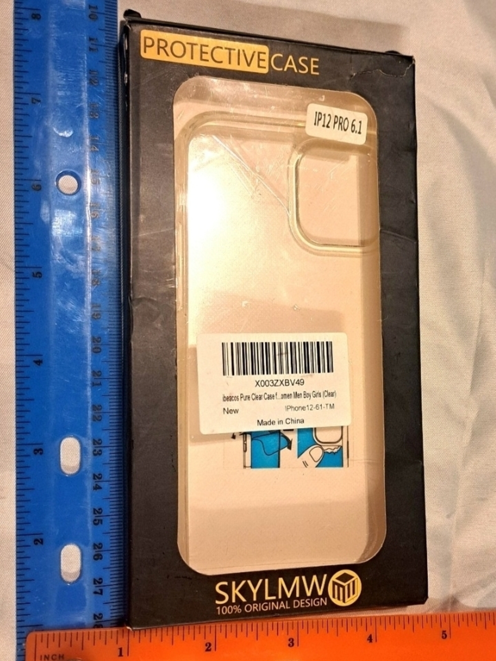 Skylmw clear phone case for iphone 12 pro 6.1 open package